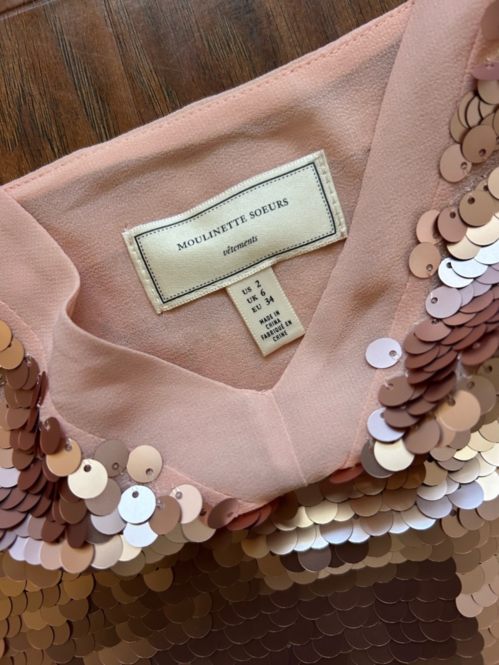 Anthropologie Pink Sequins Embellished Cami Perfect for Summer Going Out Party - Picture 4 of 8